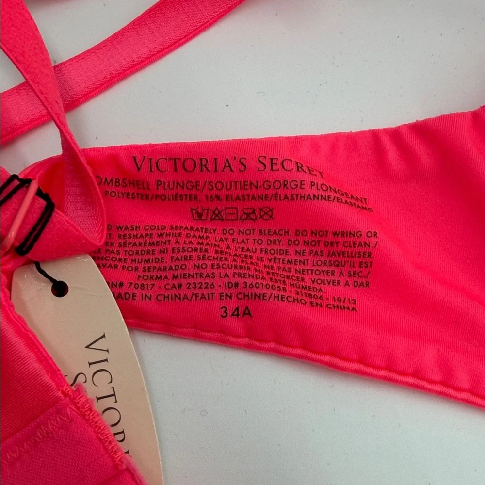 Victoria's Secret Hot Pink Embellished Bra‎
